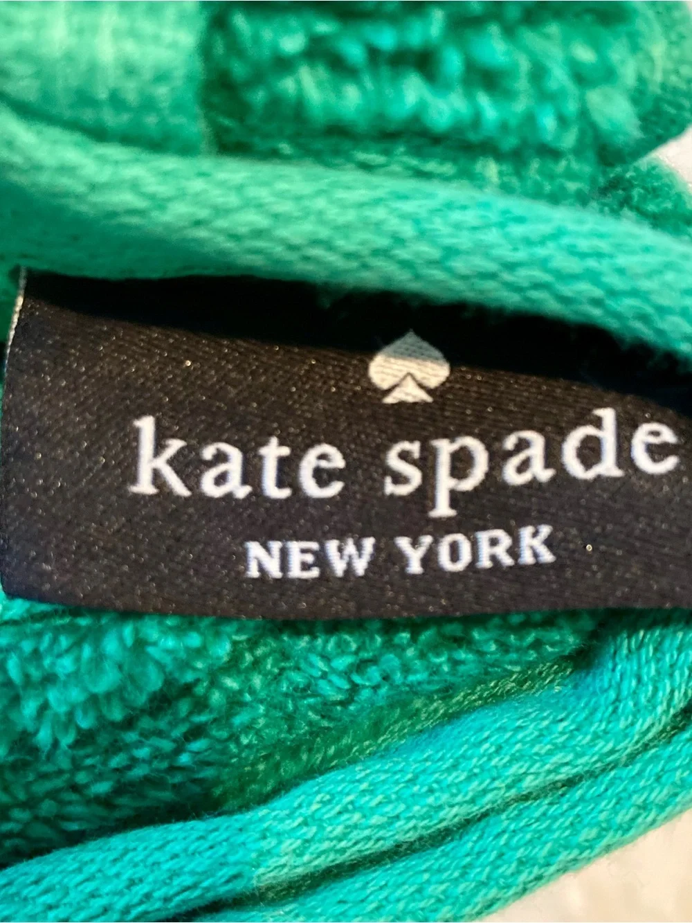NWT and packaging Kate Spade 100% cotton plush emerald green bath bundle